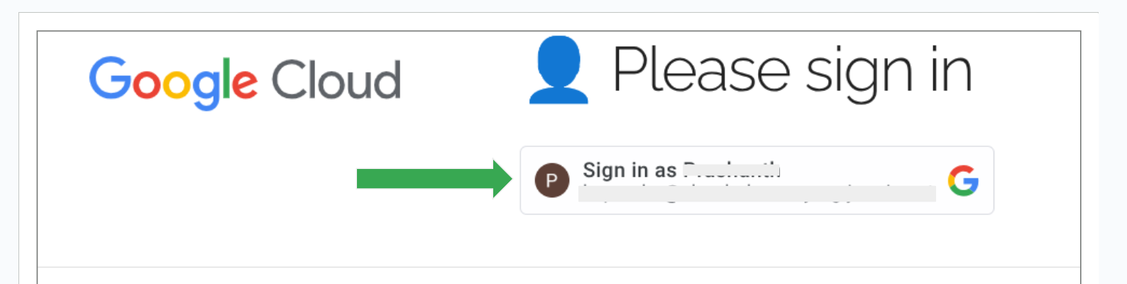 Sign in with Google button
